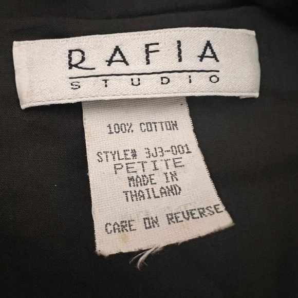 Rafia studio petit black blazer jacket vintage - Picture 3 of 5